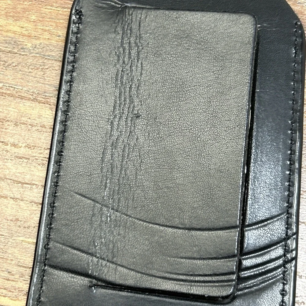 Saint Louis Zoo Black Leather Luggage Tag No Strap Unique Find Collectors Item